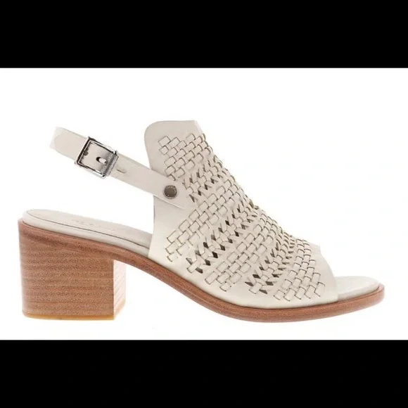Rag & Bone Wyatt Mid Heel sandal Ivory Woven 8 - Picture 8 of 9